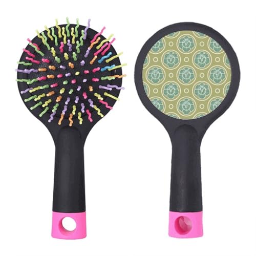 Brosse à cheveux démêlante chou vert brosse pneumatique anti-nœud