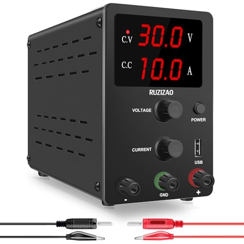 RUZIZAO Alimentation de Laboratoire 30V 10A, Alimentation Reglable Stabilisée avec Encodeur et...