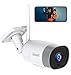 Produktbild IHOUMI WLAN IP Kamera Outdoor, Überwachungskamera Aussen 1080P HD WiFi Kamera, IP66 wasserdichte mit Nachtsicht,Zwei Wege Audio,Fernzugriff und Bewegungserkennung, Micro SD Kartenslot, Weiß