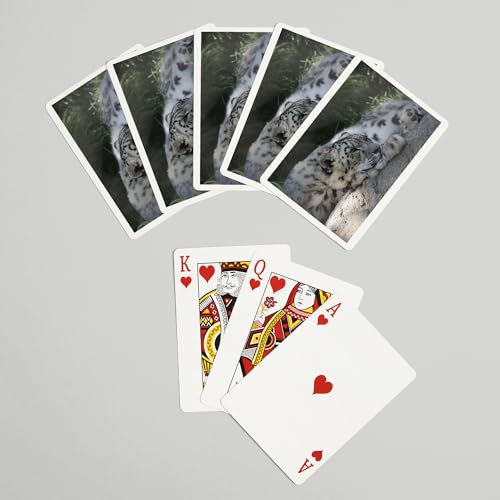 Baraja de Poker Lantern Press Snow Leopard 52 Cartas miniatura 7