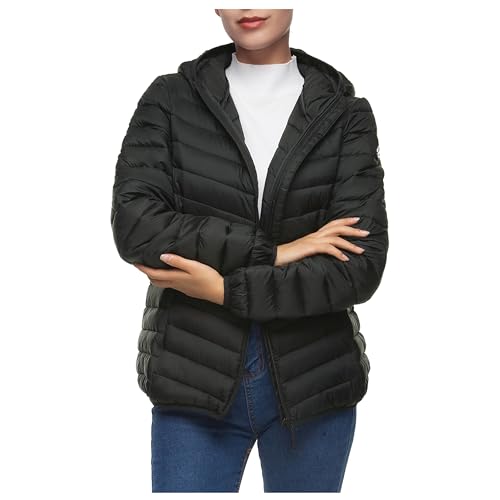 Rokka&Rolla Women's Lightweight Packable Puffer Jacket Winter Coat