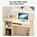 Reception Desk with Counter, Front Counter Desk with Lockable Drawer, Office Computer Table with Large Storage Cabinet, Reception Counter for Convenience Store Clothing Store(Yellow,80 * 45 * 90cm)(Bl