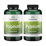 Swanson Pygeum Prostate Support Urinary Tract Health Men Herbal Supplement 100 mg Pygeum Extract (6.5% phytosterols) with 400 mg Powdered Bark 120 Capsules (2 Pack)