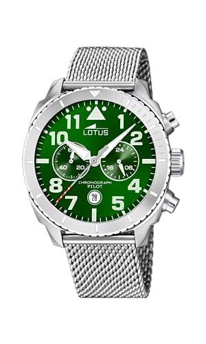 Montre homme chronographe Lotus 18704/2 en acier inoxydable argenté