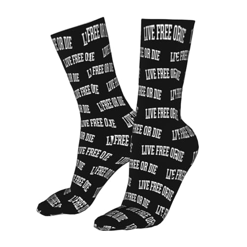 Live Free or Die Casual Calf Socks for Men's and Women's Soft Comfortable Winter Warm3
