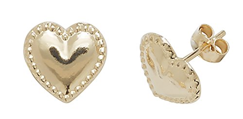 Boucles d'oreilles coeur en or 375/1000 au raffinement durable WJS1852