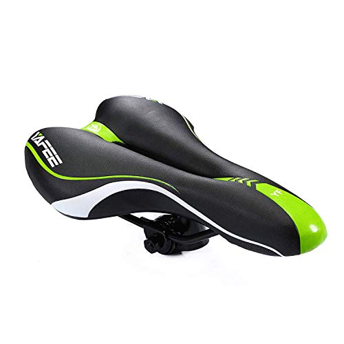 Foir Bike Saddle Mountain Bike Seat Breathable Comfortable Bicycle Seat With Central Relief Zone And Ergonomics Design Fit For Road Bike And Mountain Bike (Green And Black) #TOP1
