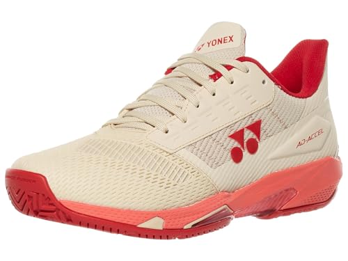 YONEX AD-Accel Women's Tennis Shoes - Beige/Pink - Size 9.5