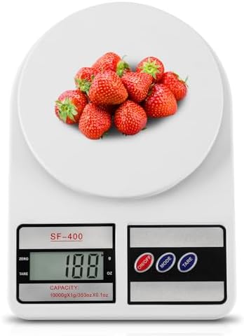 Balança Digital de Cozinha, SF-400, Até 10 kg, Escala 1 grama
