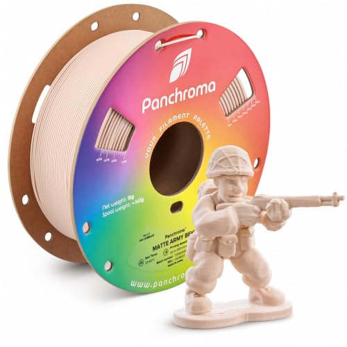 Polymaker Panchroma Matte PLA Filament, Matte Army Beige 1.75mm 1kg 3D Printing Filament, Formerly Polyterra Matte 3D Pr