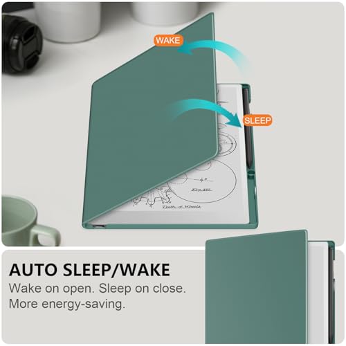 Image of Case Compatible with Remarkable Paper Pro 11.8 Paper Tablet 2024 Released, Folio Protective Case with Pen Holder,Green
