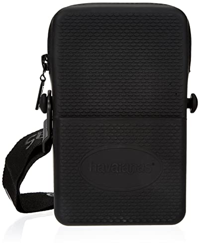 Havaianas - Bolsa de rua, Sac Pratique et Polyvalent, avec Bandoulière ajustável de 1,20 m, imperméable, adulto unissex, preta, normal