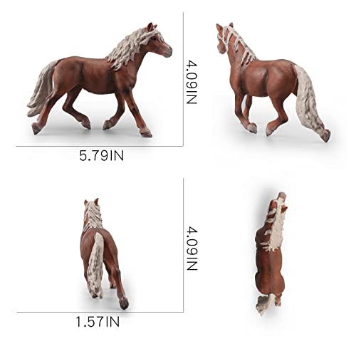 Lc Joycre Realistic Haflinger Stallion Horse Action Figurine Collection Horse Toy Diy Dioramas Horse Figure For Kid Boys Girls 5 6 7 8 Years Old #TOP5