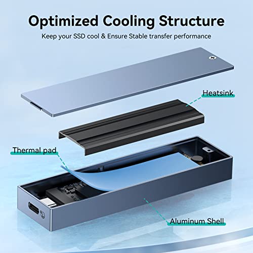 Caja Externa M.2 NVMe SATA USB C 10Gbps 4TB Aluminio miniatura 4