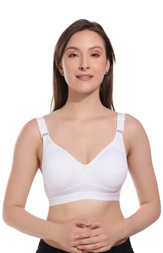 Image of Viral Girl Women's Wire-Free Cotton Hosiery Bra | Non-Padded, Full Coverage, Adjustable Straps | Soft Comfortable Innerwear with Hook & Eye Closure for Everyday Use