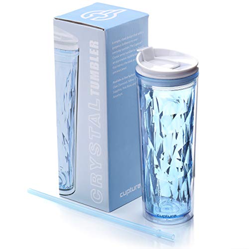 Cupture Crystal Click & Seal Shake Tumbler Cup for Hot or Cold Drinks