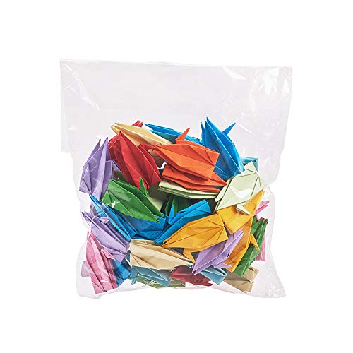 WANDIC Origami Paper Cranes, 50 Pcs Handmade Folded Origami Paper Crane String Garland for Wedding Party Backdrop Home Decoration, Mixed Color - Thumbnail 7