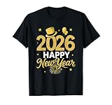 Happy New Year Party 2026 Ballon Family Matching Men Women T-Shirt