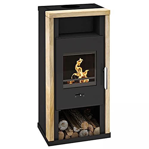 Wamsler W20001084051 Yuna Kaminofen Stahl Schwarz/Sandstein...
