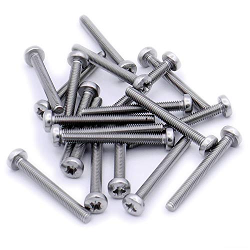 Image of M3 (3mm x 25mm) Pozi Pan Machine Screw (Bolt) - Stainless Steel (A2) (Pack of 20)