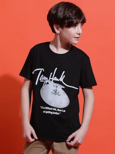 Image of Li'l Tomatoes Boys Cotton T-Shirt | Graphic Printed Half Sleeve Casual Summer Wear | Soft & Breathable | 9-16 Years