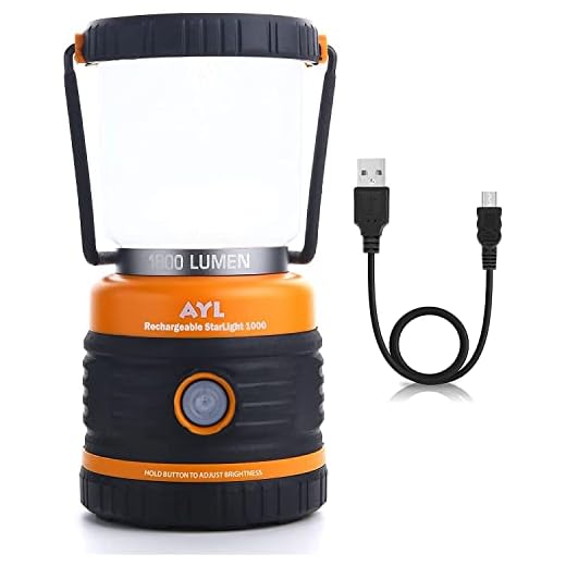 LED Camping Lantern Rechargeable, 1800LM, 4 Light Modes, 4400mAh Power Bank, IP44 Waterproof, Perfect Lantern Flashlight for Hurricane, Emergency, Power Outages, Home and More, USB Cable Included
