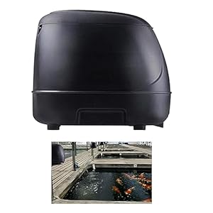 10L Pond Fish Feeder, Automatic Fish Feeder for Pond, Timer High Capacity, Battery-Powered for Vacations & Hot or Cold Weather