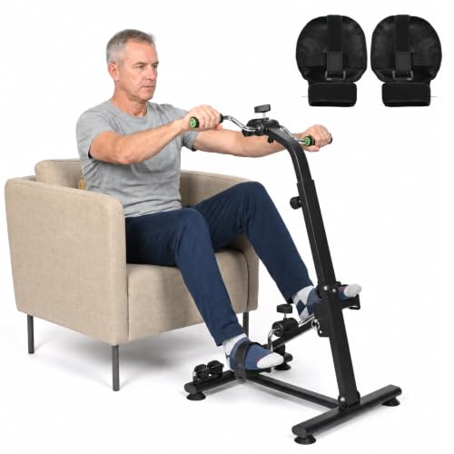 Adjustable Pedal Exerciser Bike with Gloves