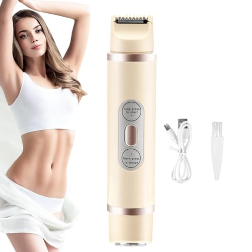 Zuasdvnk Maquinillas de afeitar eléctricas femeninas, afeitadora eléctrica para mujer,Maquinillas de afeitar para mujer de doble cabezal | Maquinillas de afeitar de bolsillo femeninas impermeables - imagen 9