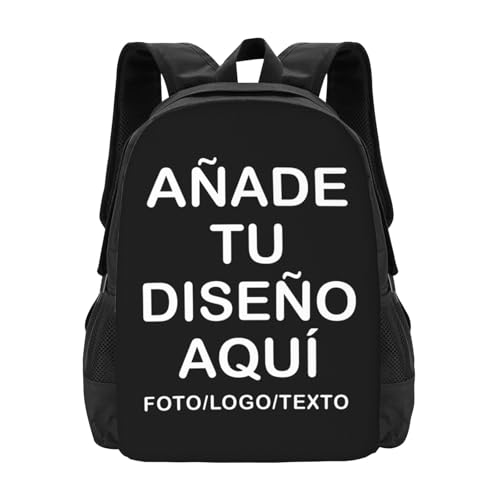 Mochila personalizada – Agrega tu texto/imagen/foto o logo – Diferentes Diseños para personalizado – Mochila escolar ligera para estudiantes, viajes, camping y vuelta al colegio