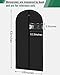 Garment Bags for Hanging Clothes 8 packs Washable Black Suit Bags for Closet Storage and Travel with Clear Window (43 inches)