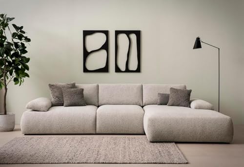 DOMO. collection Ecksofa Soto, Sofa in L-Form mit Armlehnfunktion, Longchair rechts mit Staufach, Taschenfederkern, Eckcouch, Modulsofa 324 x 188 x 80 cm (BxTxH), Silber-grau DOMO. collection Ecksofa Soto, Sofa in L-Form mit Armlehnfunktion, Longchair rechts mit Staufach, Taschenfederkern, Eckcouch, Modulsofa 324 x 188 x 80 cm (BxTxH), Silber-grau