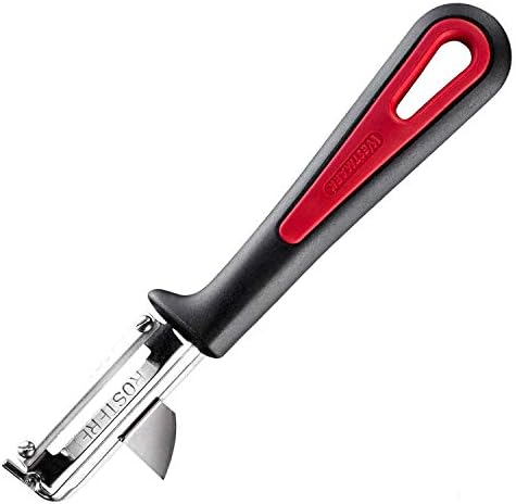 Westmark Swivel Peeler Gallant For Left Handers, 6.5 x 1.46 x 0.71 inches, Black/Silver/Red