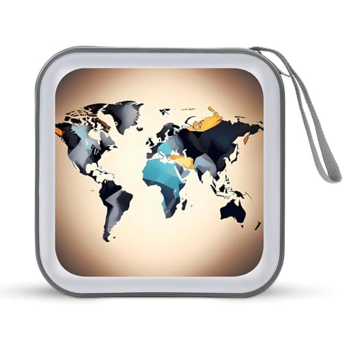 Mallette de rangement pour voiture et voyage avec design carte du monde