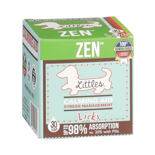 Licks Pill Free Zen Small Breed Dog Calming Aid - Zen Calming Aid Supplements for Aggressive Behavior & Nervousness - Dog & Puppy Treats for Stress Relief & Health - Gel Packets - 30 Use