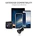 AUKEY USB Car Charger, Flush Fit Ultra Compact Dual Port 24W/4.8A Output (2-Pack) for iPhone iPad Samsung & Others - Black