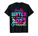 Photo Gallery tie dye orgogliosa sorella di una classe di 2023 regalo per laureati donne maglietta Photo Gallery tie dye orgogliosa sorella di una classe di 2023 regalo per laureati donne maglietta