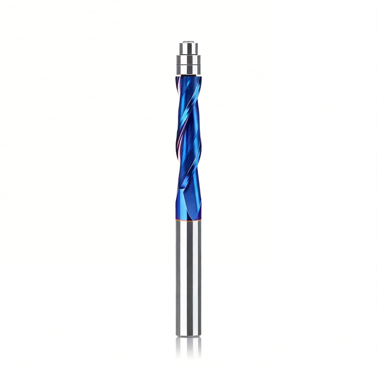 Spiral Flush Trim Router Bit 1/4 Inch Shank, CNC Router Bits for Wood, Carbide End Mills for Milling, Compact Routers(1/4" Dia*1-1/8" CL*1/4Shank Up Cut)