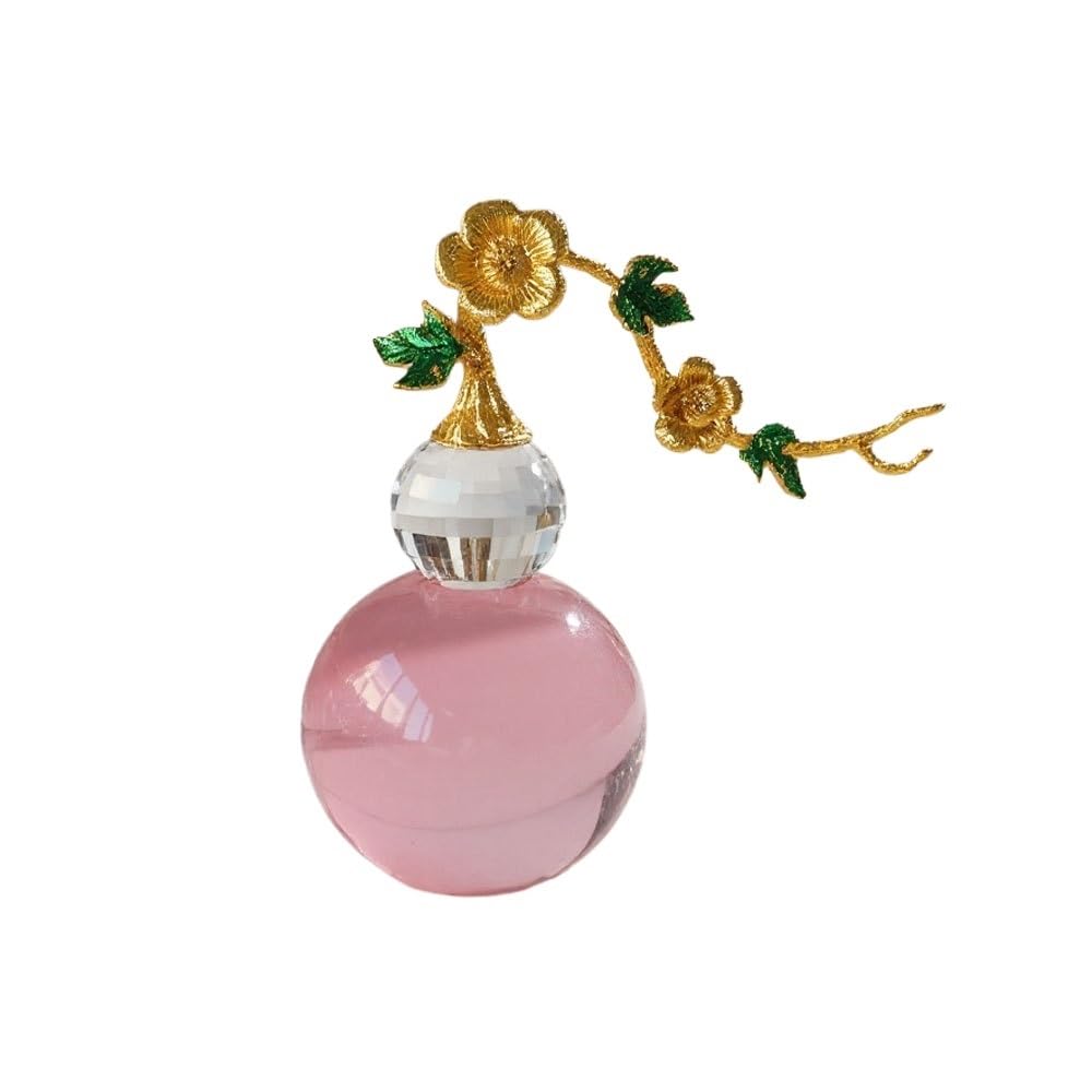Huffa Pink Crystal Gourd Ornaments For Bedroom Living Room Housewarming Decor Gift