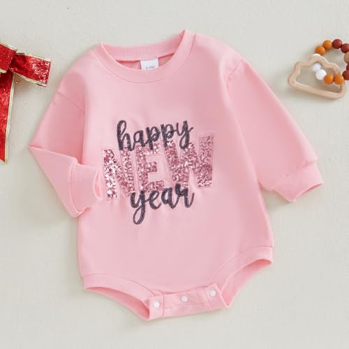 My First New Years Baby Girl Boy Outfit 0 3 6 12 18 Months Newborn Toddler Winter Romper Clothes3