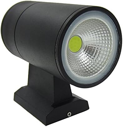 LUMINTURS(TM 3W 3.5-Inch LED COB Wall Sconces Outdoor Waterproof Light Black Finish Warm White