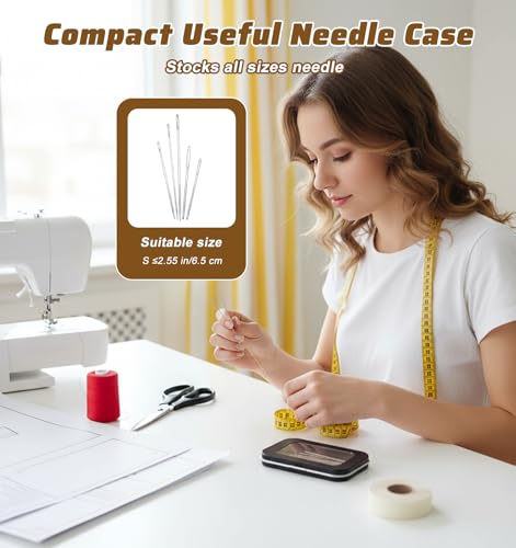 Needle Storage, 3 Inch Magnetic Needle Holder with Clear Acrylic Lid, Secure & Visible Sewing Needle Storage for Quilting, Crafts, Small Pins (Strong Hold) - Thumbnail 4