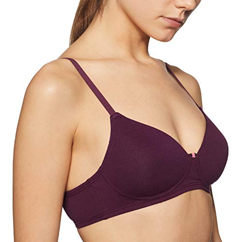 Image of Amante Every de Blue Solid Non-Wired Lightly Padded Everyday Bra