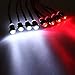 GDOOL 8 LED Light Set LED Headlight for 1:10 Scale RC Car,4 White Headlights & 4 Red Taillight Kit