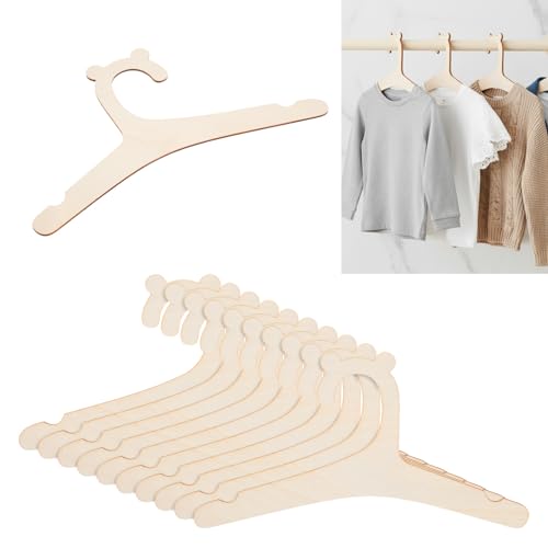 10 grucce per bambini, in legno, antiscivolo, per vestiti, vestiti e cappotti