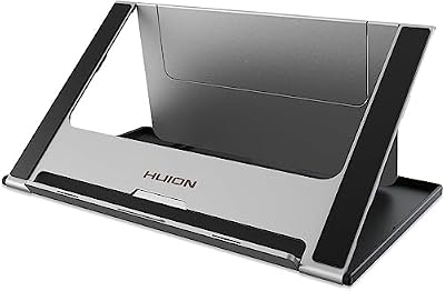 HUION ST200 Soporte Ajustable Soporte de Escritorio portátil para Pantalla de lápiz gráfico de 10-18 Pulgadas Kamvas 12/13/16, Kamvas Pro 12/Pro 13/Pro 16, iPad Pro, Cintiq 16, Wacom One