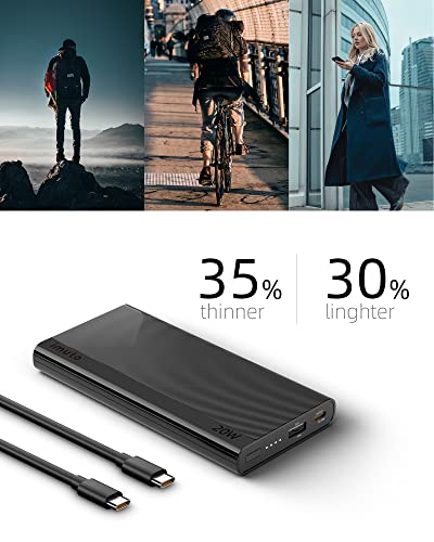 Imuto 20W Slim Portable Charger, Usb C Power Bank Fast Charging,Dual Input Type C Phone Battery Pack With Led Indicator Compatible With Samsung Galaxy,Phone,Ipad,Etc. #TOP4
