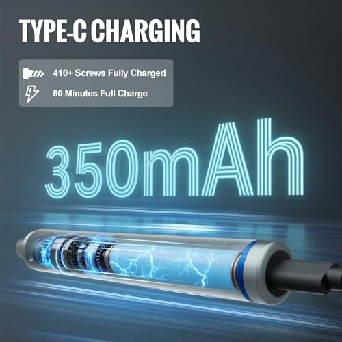 WORKPRO 42-in-1 elektrische schroevendraaierset, fijnmechanische schroevendraaierset met 36 S2-bits, magnetische opbergdoos, type C opladen, voor nauwkeurige reparaties van telefoon, horloge, camera - Afbeelding 5