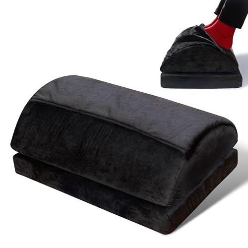 Björn&Schiller ergonomische Untertisch Fußstütze warme höhenverstellbare Fußablage mit integrierter Fußtasche orthopädisches Fußkissen ideal für Büro Schreibtisch und Homeoffice