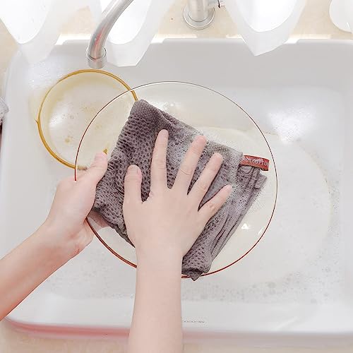 Image of Homaxy 100% Cotton Waffle Weave Kitchen Dish Cloths, Ultra Soft Absorbent Quick Drying Dish Towels, 12 x 12 Inches, 18-Pack, Mixed Color